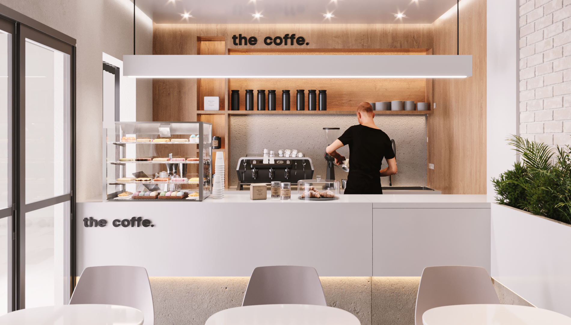 Render Cafeteria Projeto 3D